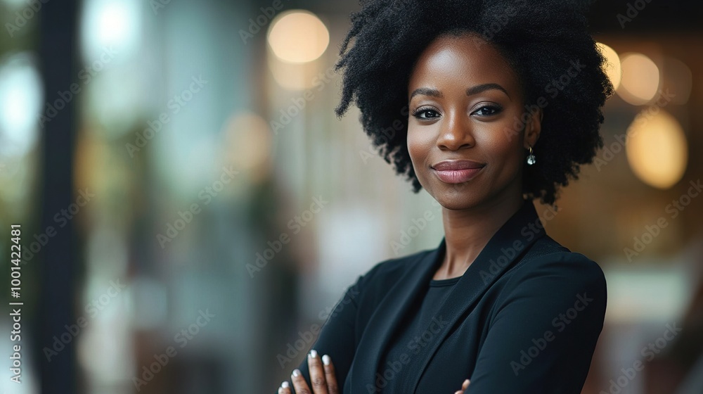 Confident Black Businesswoman Leading a Team Confident Black Businesswoman Leading a Team