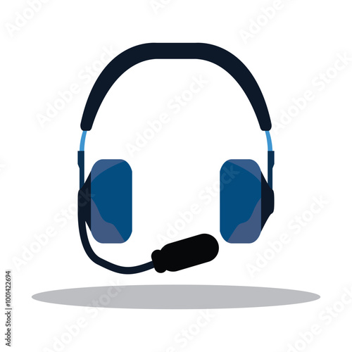 headphones and microphone