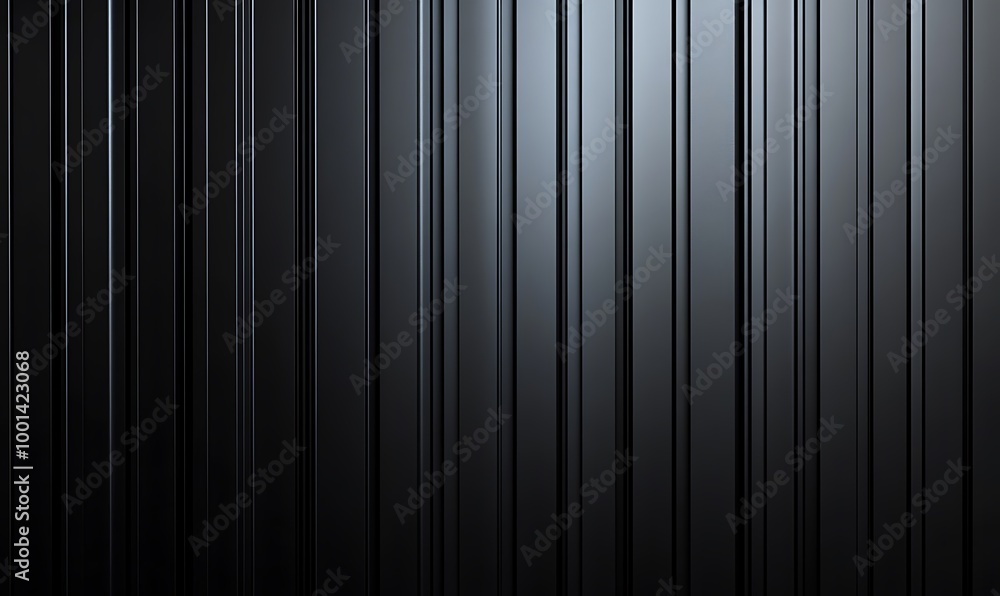 Obraz premium Metallic black texture. Steel sheet roof background. Iron corrugated background. 