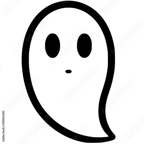 Cute little ghost silhouette