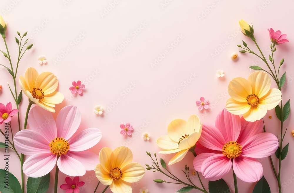 Naklejka premium happy Mother's Day banner with copy space, greeting card