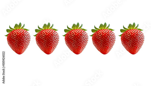 Ai generative beautiful strawberry The isolated on a white background