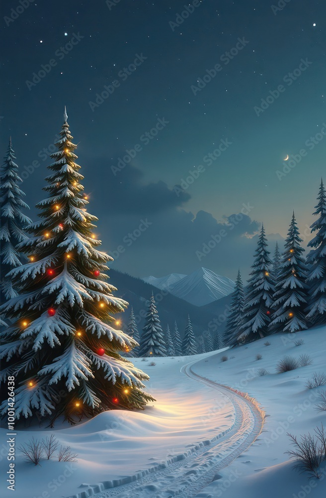 Obraz premium Christmas background with copyspace