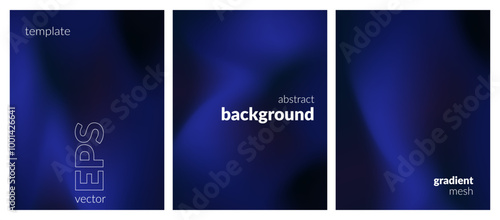 Collection. Abstract liquid background. Neon color blend. Blurred fluid colors. Gradient mesh. Modern design template for posters, ad banners, brochures, flyers, covers, websites. EPS vector image