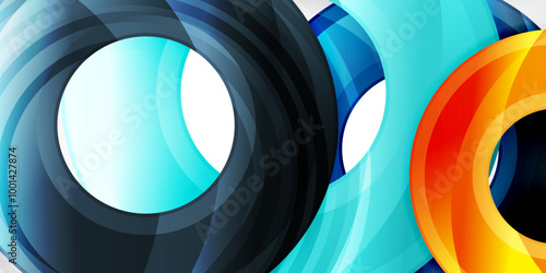 Circles, round elements, ring shapes premium background. Vector Illustration For Wallpaper, Banner, Background, Card, Book Illustration, landing page