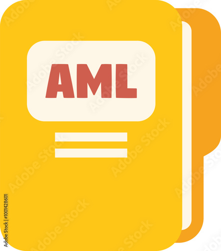Yellow folder symbolizing anti money laundering policy and regulations