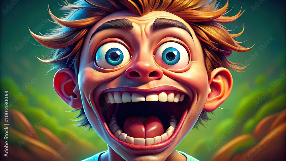 Cartoon Character Expressing Fear with Wide Eyes and Open Mouth in a Colorful, Fun Style Illustration Cartoon Character Expressing Fear with Wide Eyes and Open Mouth in a Colorful, Fun Style Illustration