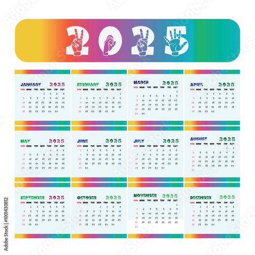 ASL 2025 asl new year 2025 calendar 
