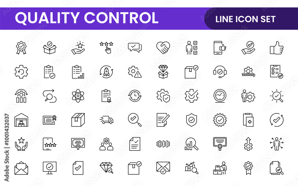 Quality Control line icon set. Included the icons as inspect, QA, qualify, quality control, check, verify, and more. Quality Control line icon set. Included the icons as inspect, QA, qualify, quality control, check, verify, and more.