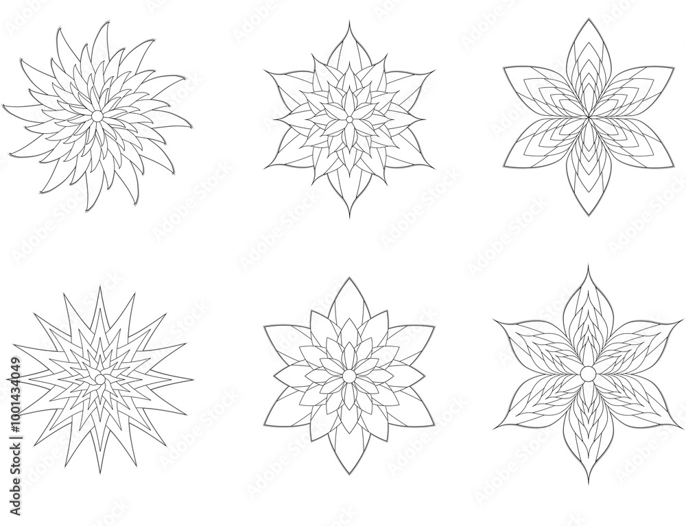 Obraz premium floral sketch pattern