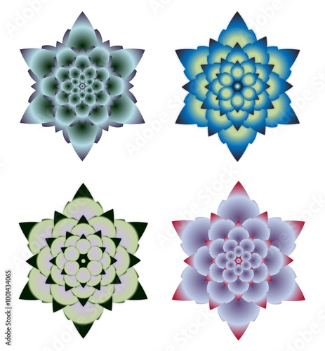 colorful 2d mandala design