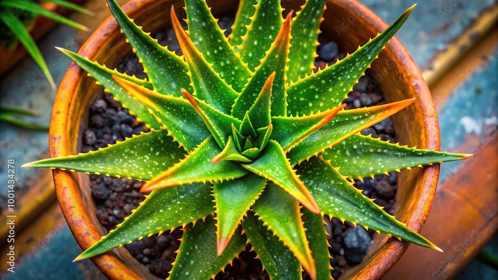 Dried and Withered Aloe Vera Plant in a Pot, Symbolizing Neglect and Dry Conditions of Houseplants Dried and Withered Aloe Vera Plant in a Pot, Symbolizing Neglect and Dry Conditions of Houseplants