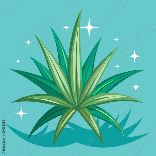 Download Water Stargrass Plant Vector Eps File For Design.