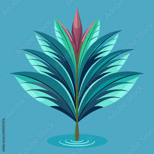 Download Water Parrot'S Feather Plant Vector Eps File For Design. photo