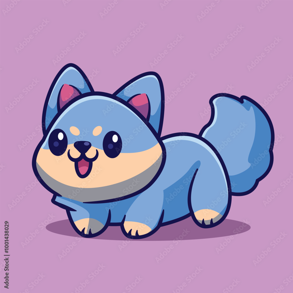 chibi dog character icon vector illustration chibi dog character icon vector illustration