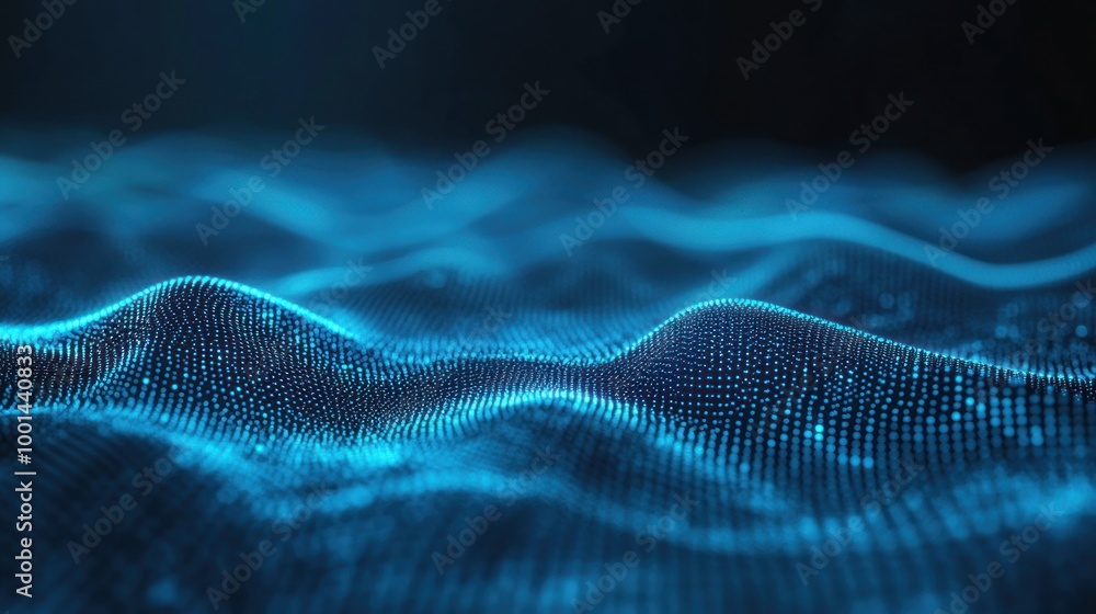 Abstract Blue Wave Digital Art Abstract Blue Wave Digital Art