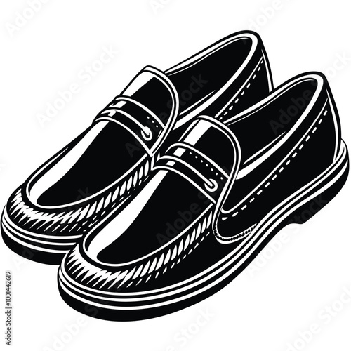 Loafers vector silhouette