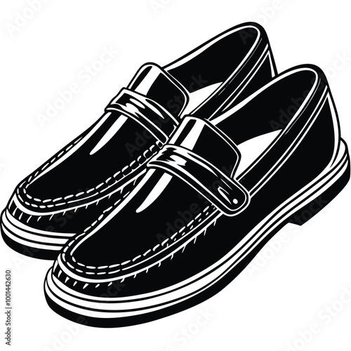 Loafers vector silhouette