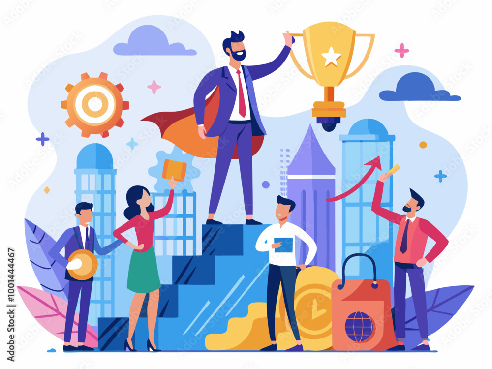 Entrepreneur, leadership concept illustration. Entrepreneur, leadership concept illustration.