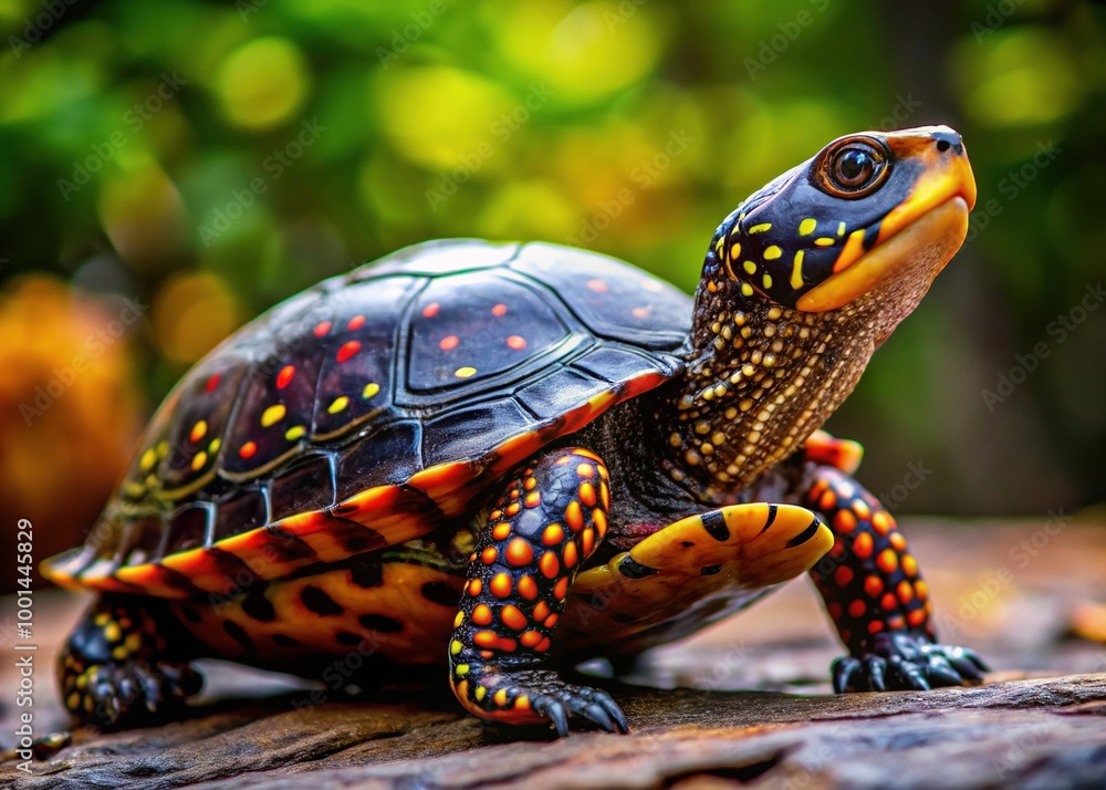 Obraz premium Indian Spotted Turtle for Sale - Exotic Pet Reptile with Unique Pattern and Colorful Shell Design