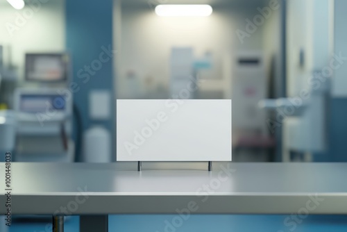Wallpaper Mural A white box sits on a table in a hospital room Torontodigital.ca