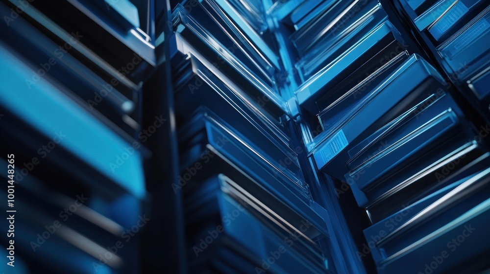 Abstract Blue Metallic Background Abstract Blue Metallic Background