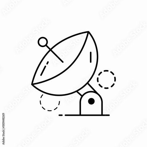 satellite cable tv icon sign vector