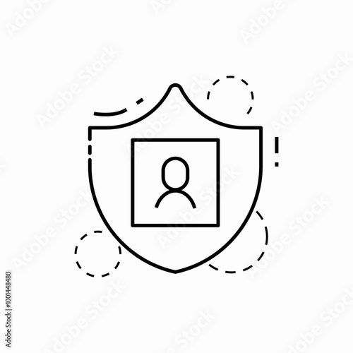 user protection icon sign vector