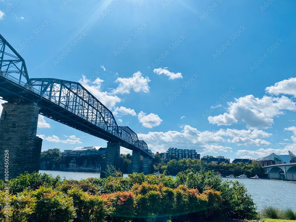 Fototapeta premium Chattanooga bridge over the river