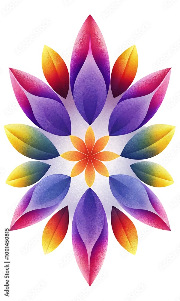 Arrangement a-symétrique de tulipes colorées avec effet de grain sur fond blanc Arrangement a-symétrique de tulipes colorées avec effet de grain sur fond blanc