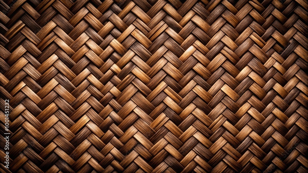 Dark brown straw herringbone pattern background for interior design projects Dark brown straw herringbone pattern background for interior design projects