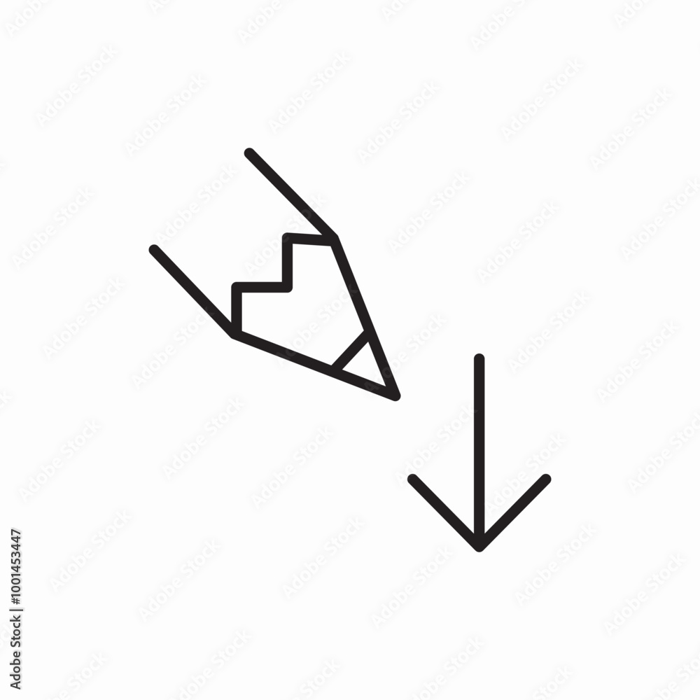 arrow down icon sign vector arrow down icon sign vector