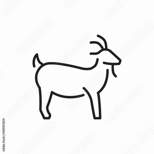 goat farm animal icon sign vector