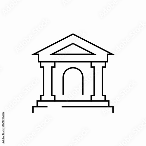 court house building icon sign vector