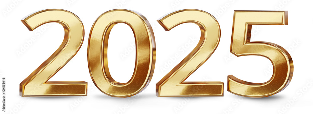 golden year 2025, gold metallic, isolated, bold letters as font-weight: bold golden year 2025, gold metallic, isolated, bold letters as font-weight: bold