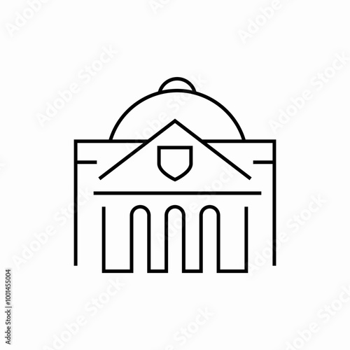 law building icon sign vector