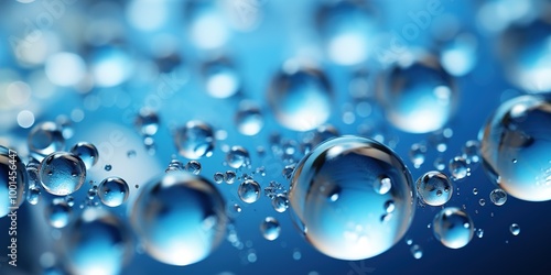 Wallpaper Mural water drops on blue background Torontodigital.ca