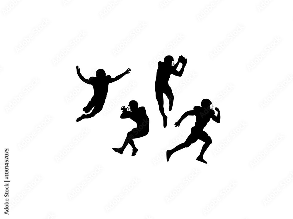 The silhouette of caucasian rugby men's player isolated on white background cartoon vector illustration, label, sticker of people football vector image is a game premium. The silhouette of caucasian rugby men's player isolated on white background cartoon vector illustration, label, sticker of people football vector image is a game premium.