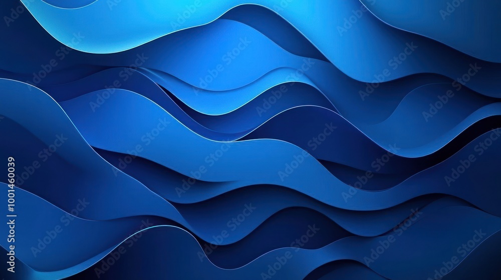 Obraz premium Abstract Blue Waves