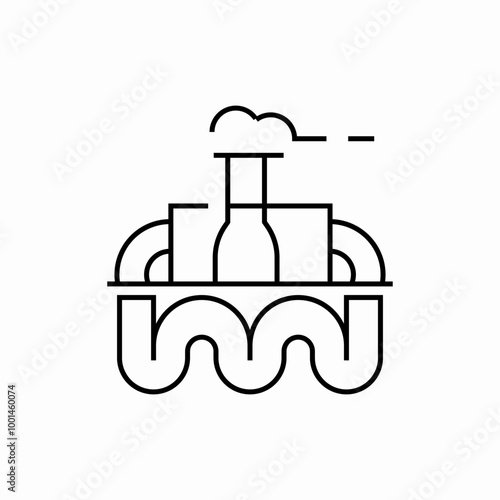 gas oil geothermal energy icon sign vector