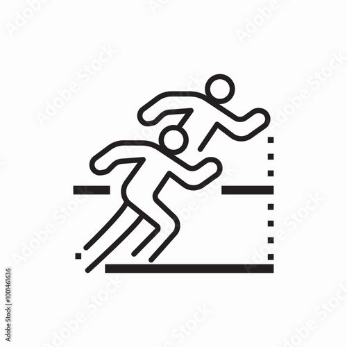 running fast icon sign vector