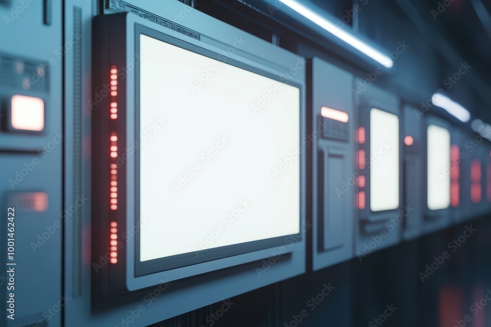 A computer monitor is displayed on a black background A computer monitor is displayed on a black background