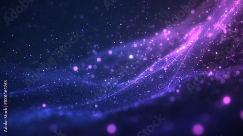 Abstract Purple and Blue Nebula