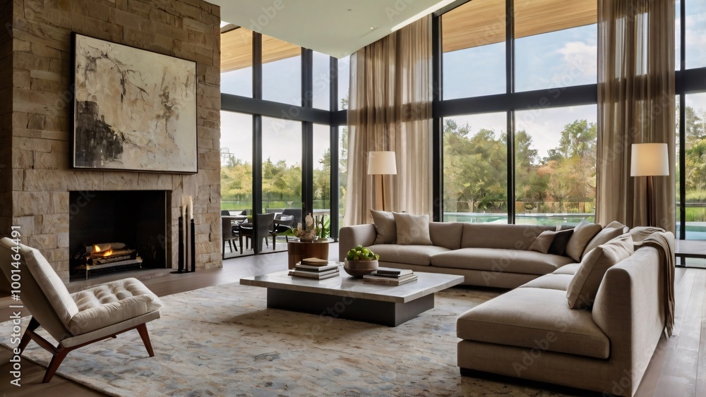 Elegant living room Generative AI Elegant living room Generative AI