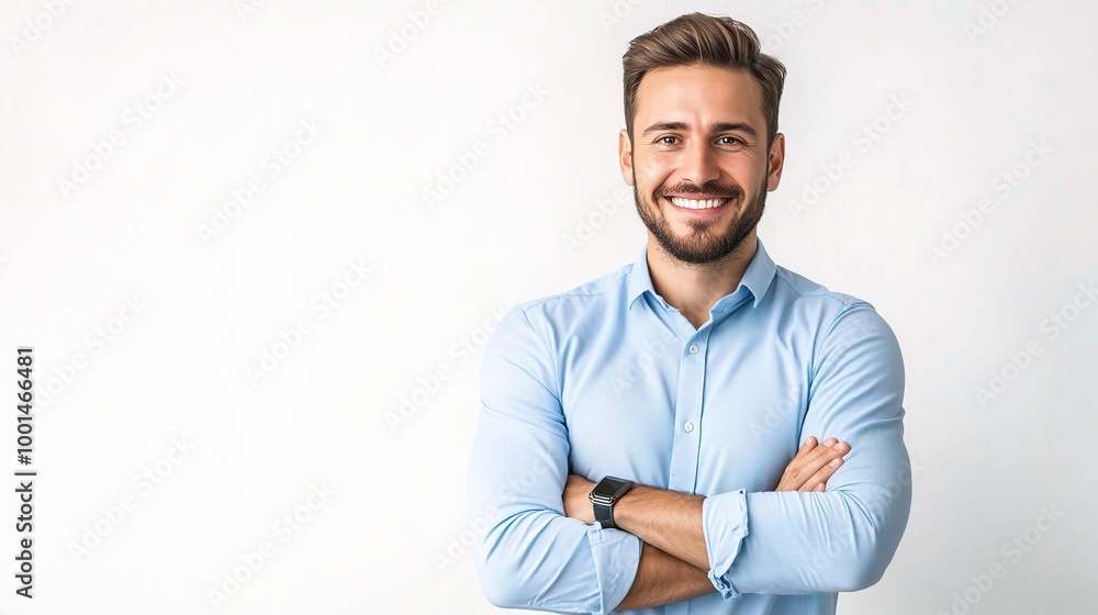 Confident Businessman Posing with a Smile Confident Businessman Posing with a Smile