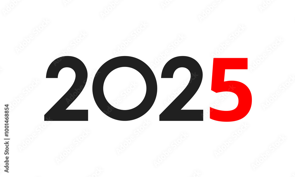 2025 happy new year poster, greeting card or social media post template, white background vector illustration 2025 happy new year poster, greeting card or social media post template, white background vector illustration