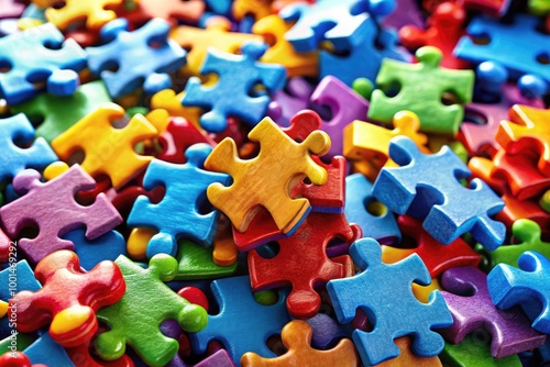 Colorful puzzle pieces symbolize global awareness and acceptance of autism spectrum disorder worldwide