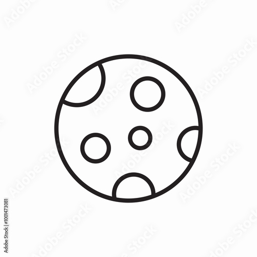 moon surface icon sign vector