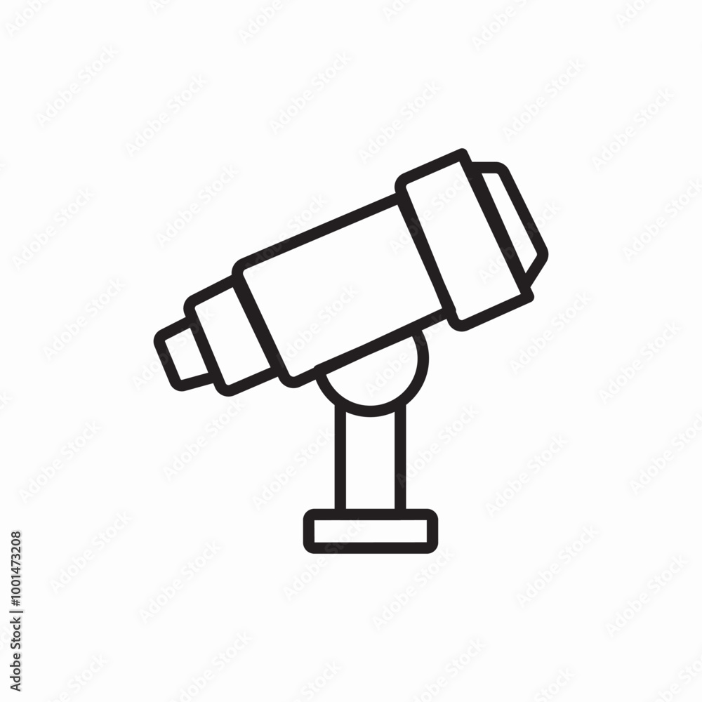 telescope equipment icon sign vector telescope equipment icon sign vector