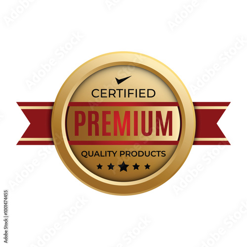 Premium Quality Logo, Premium Quality Badge, 100% Premium Quality Seal, Best Products Emblem For Product & Service Basded Social Media Design